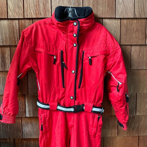 EUC Obermeyer Red/Black One Piece Velocity Shell Suit in Women's 12 Petite - Picture 2 of 15